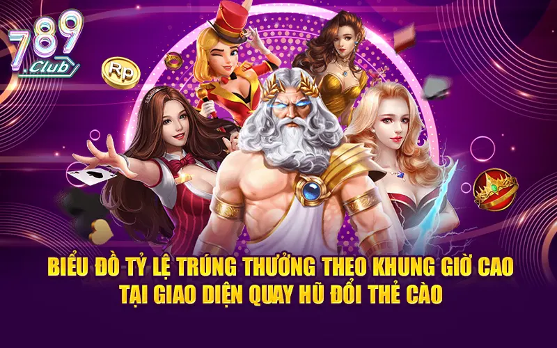 Biểu đồ tỷ lệ trúng thưởng theo khung giờ cao tại giao diện quay hũ đổi thẻ cào
